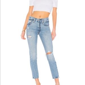 LEVI'S | 501 Skinny Distressed Light Wash Jeans (Size 28)